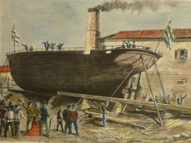 John Wilkinson bota la barcaza "trial", de 21 m, primer barco construído de hierro