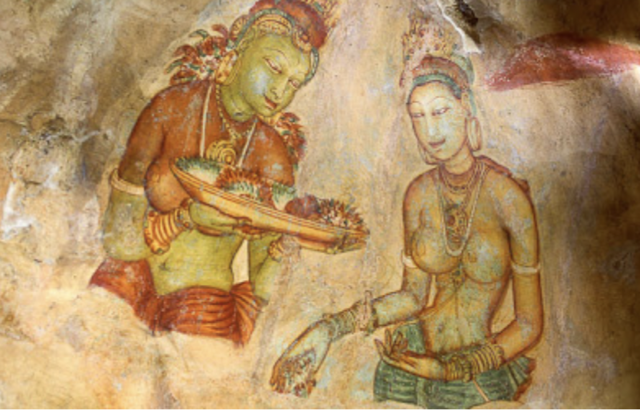 Donzelles de Sri Lanka, Kasyapa, Roca Sigiriya, Sri Lanka (art budista)