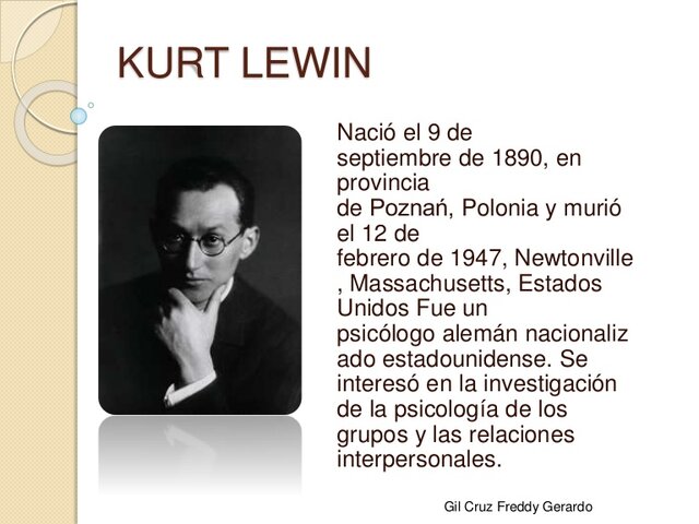 Kurt Lewin (1940)