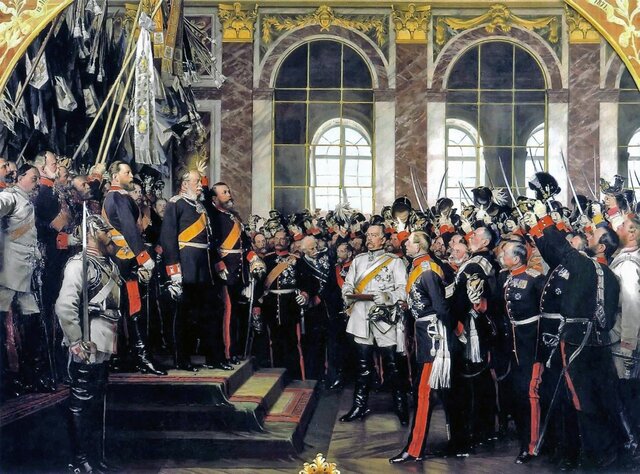FRANCIA CONTRO GERMANIA - umiliati tra l'oro (a Versailles)