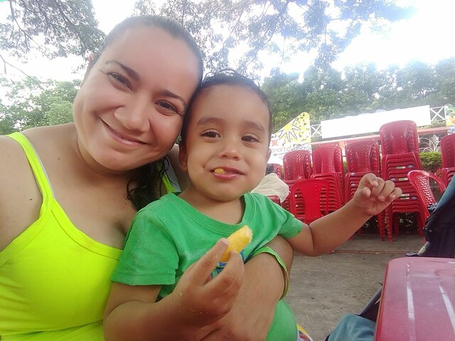 we went to the pool with my little brother