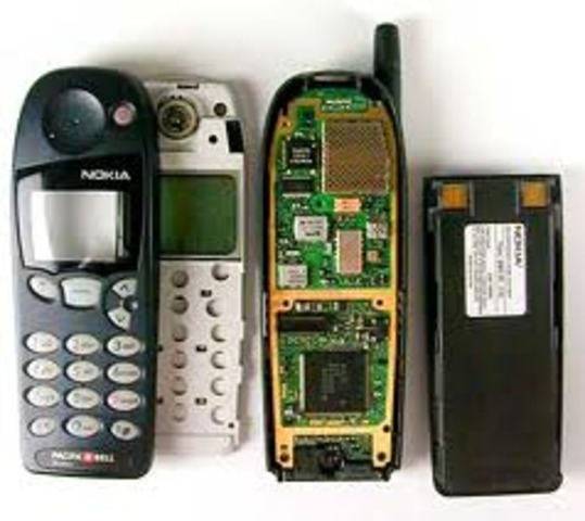 Digital cellular phones invented.