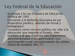 LEY FEDERAL DE EDUCACIÓN