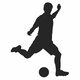 Soccer kick wall decal