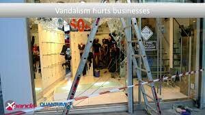 Picture Of Father Store Vandalized