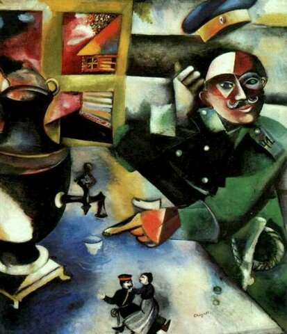 Soldato che beve - Marc Chagall