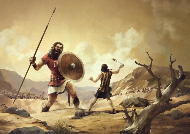David mata a Goliat.