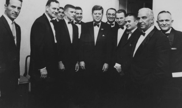 1963 All-American Team meets President John F. Kennedy