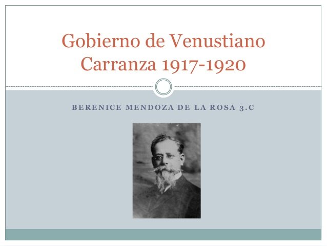 Venustiano Carranza 1917