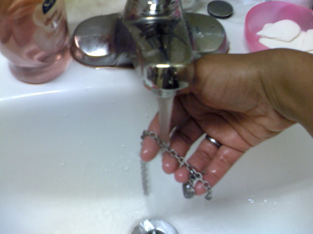 Rinse off with lukewarm water