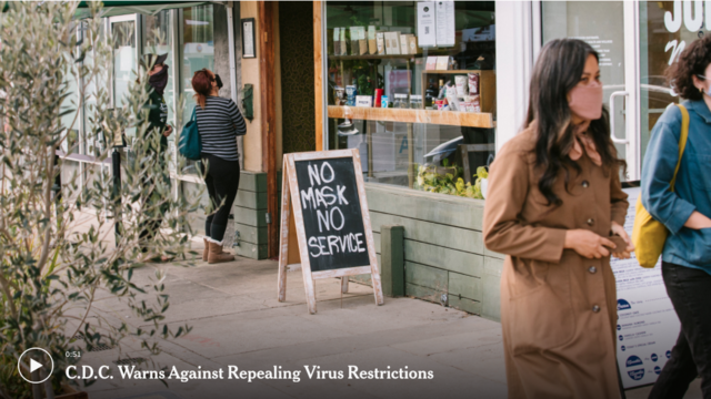 The C.D.C. links restaurant dining and a lack of mask mandates to the virus’s spread in the U.S.