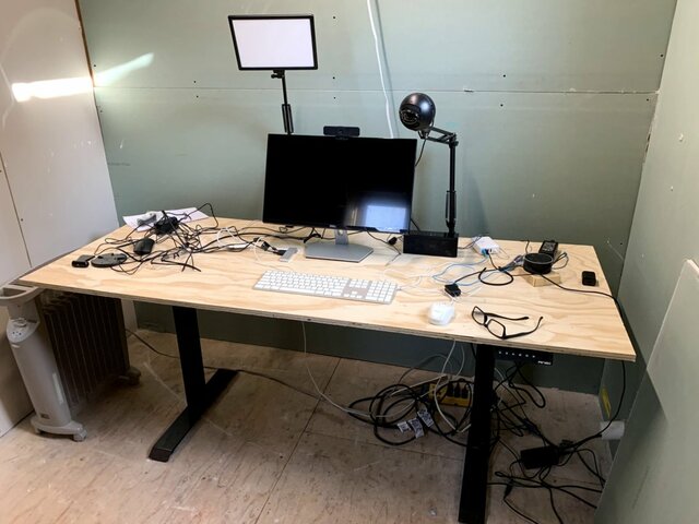 [Personal] Backyard shed converted to office. Like everyone else I had to find a good place at home to work from. I took everything out of my garden shed and converted it to an office.