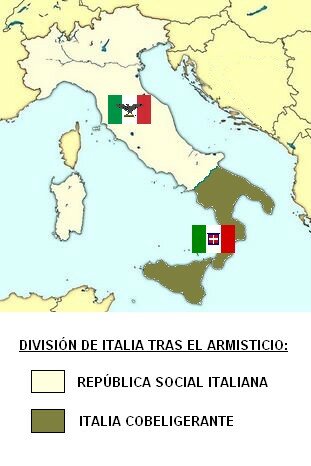 División de la península itálica por los Alemanes