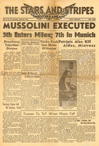 Ejecución de Mussolini