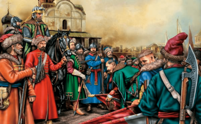 Tropas lituanas bajo el mando del príncipe Radziwill