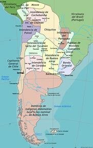 division del virreynato del rio de la plata en intendencias