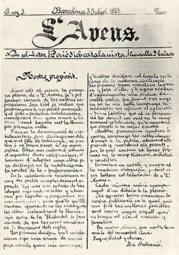 Primera revista modernista "L'Avenç"