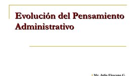 Timeline: EVOLUCION DEL PENSAMIENTO ADMINISTRATIVO.