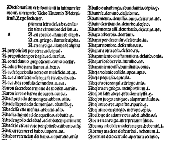 Vocabulario español-latino de Nebrija