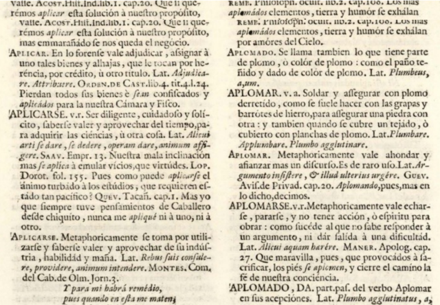 El diccionario de autoridades 1726-1739