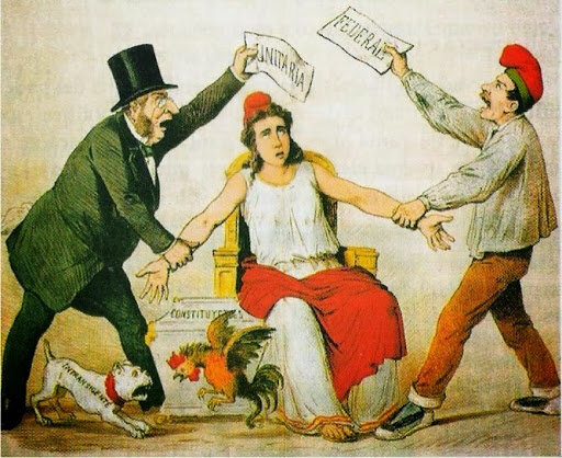 La guerra entre Unitarios y Federales