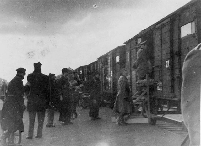 The Germans were mass transporting people in the ghetto to the death camps