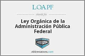 Ley de las bases de organización de la Administración Pública Federal