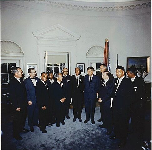 1963 All-American Team meets President John F. Kennedy