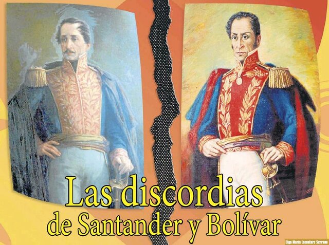 ¿QUE DIFICULTADES SE LES PRESENTO A BOLÍVAR Y SANTANDER?