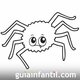4181 dibujo de una arana para colorear en halloween