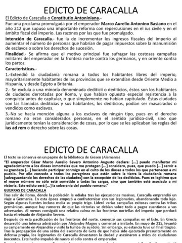 EDICTO DE CARACALLA