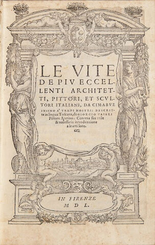 la pubblicazione delle "Vite...." di Giorgio Vasari
