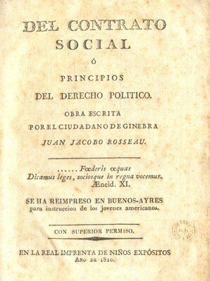 Publicación del "Contrato Social" de Rosseau