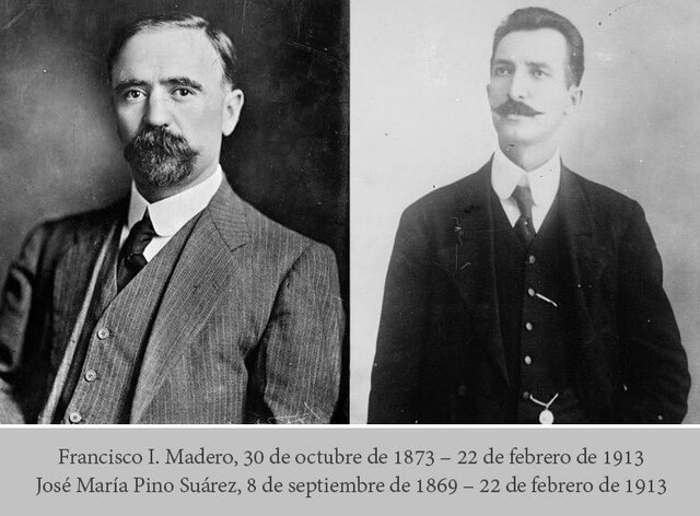la muerte de Madero y Pino Suarez
