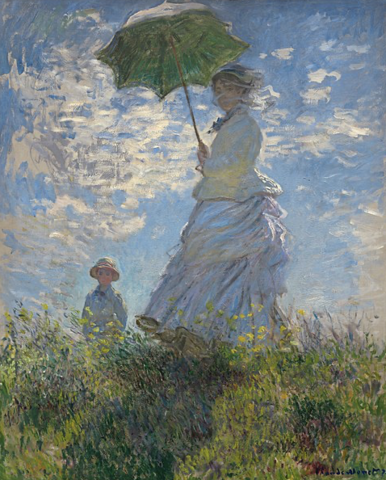 Mujer con sombrilla, Monet