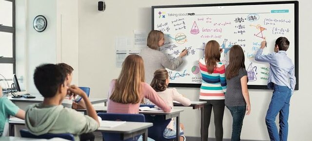 El primer pizarra interactiva