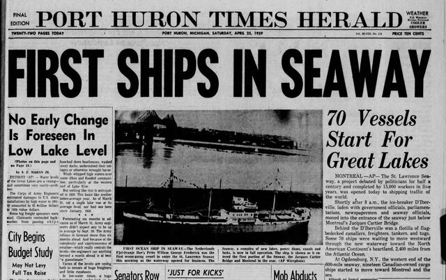 St. Lawrence seaway opened