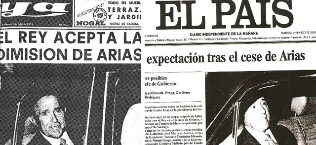 Cese de Arias Navarro como presidente del gobierno