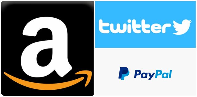 Amazon, Twitter y Paypal.