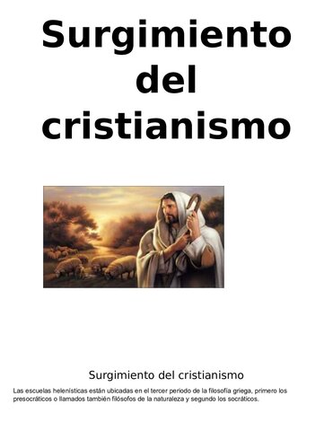 Surgimiento del Cristianismo