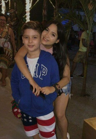 com minha irmã no natal