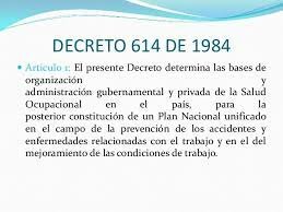 decreto 614 de 1984