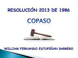 resolución 2013 de 1986