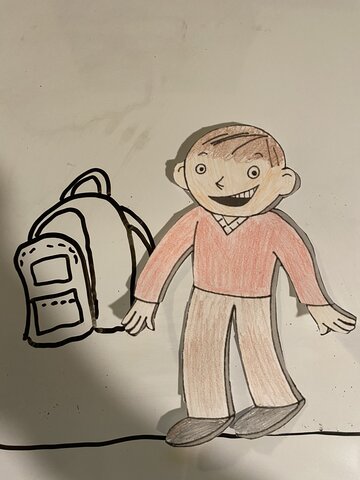 Clément se dépêche en haut