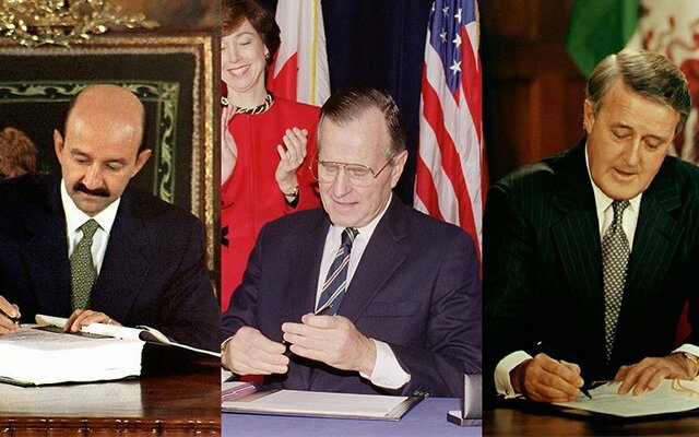 Firma del Tratado de Libre Comercio de América del Norte