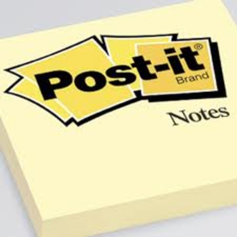 The post-it notes invented by Arthur Fry.