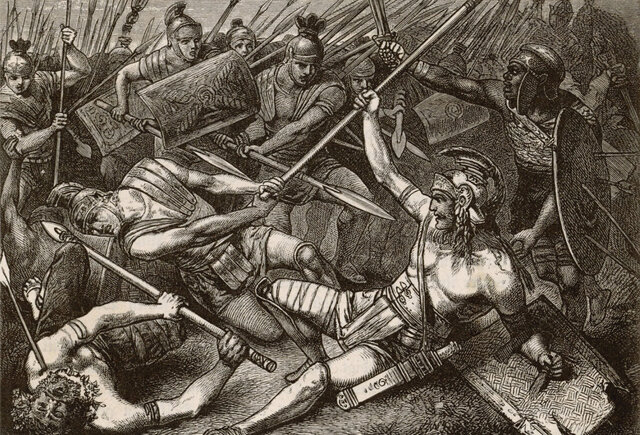 Spartacus leads the slaves in a uprising