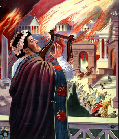 Much of Rome burns