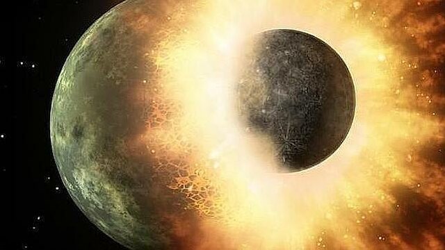 La terra choca amb un altre planeta