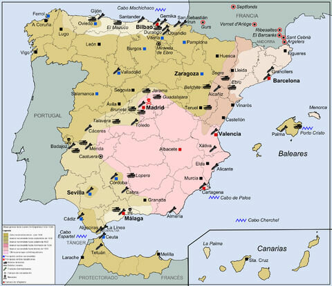 El golpe de Estado y la división de España